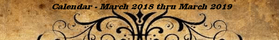 Calendar 2018-2019